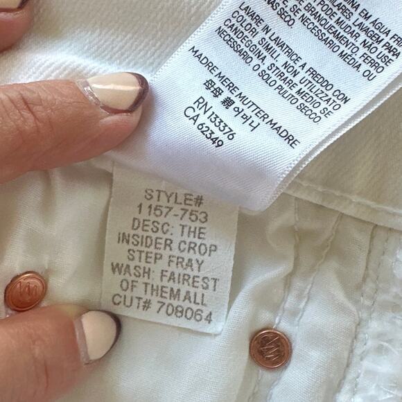 MOTHER Denim The Insider Crop Step Fray Fairest Of Them All, Size 24, Like New - Picture 6 of 10
